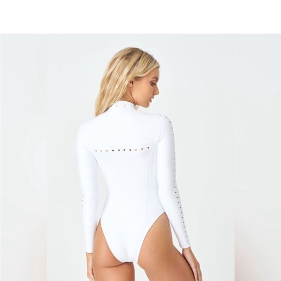 Gigi C NWT Riley Surfsuit in White Medium - Picture 5 of 8
